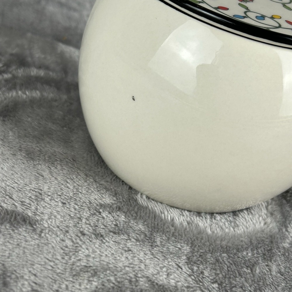 Temptations By Tara Kawaii Face Mug With Saucer Lid Holiday Themed Dove & Lights - Picture 7 of 13